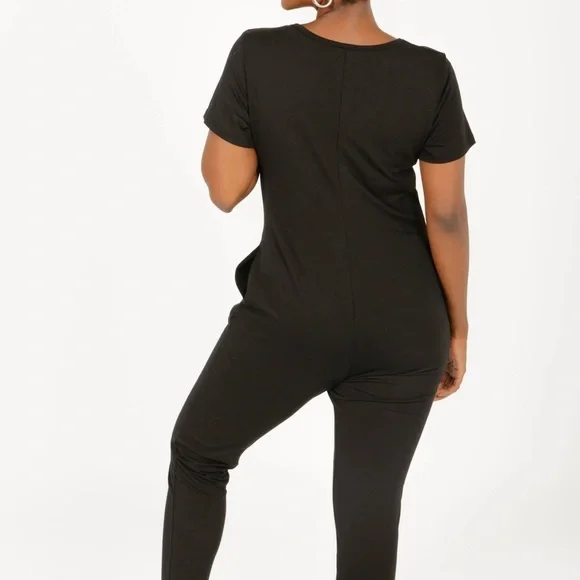 SUNDAY ROMPER IN MIDNIGHT BLACK - Picture 2 of 8